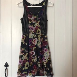 Black,  floral dress